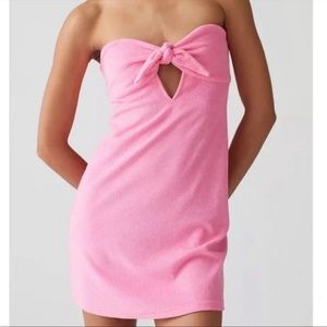 Urban outfitters pink terry cloth dress